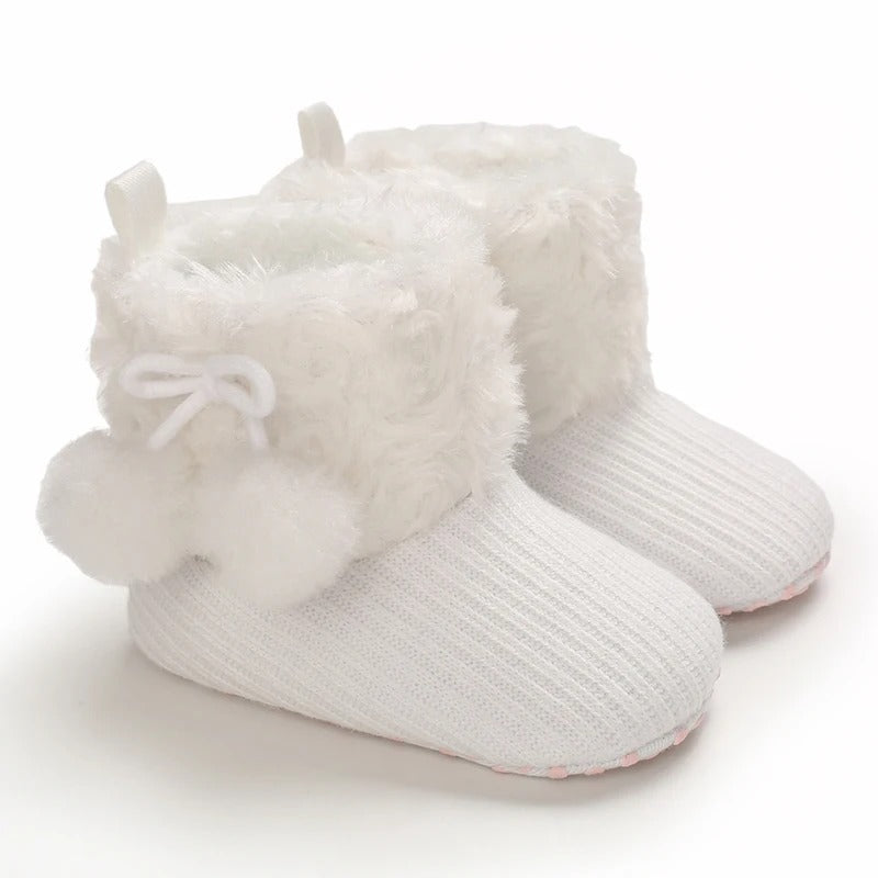 Chaussons coton pompon - La Bébé Boutique 